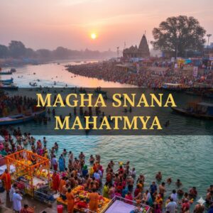 Magha Snana Mahatmya - Devotees taking holy bath in river during Magha month sunrise