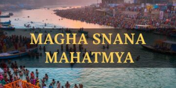 Magha Snana Mahatmya - Devotees taking holy bath in river during Magha month sunrise