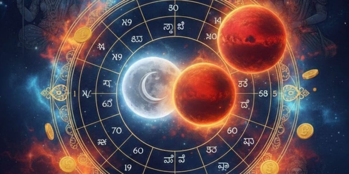 ಶಶಿ ಮಂಗಳ ಯೋಗದ ಜ್ಯೋತಿಷ್ಯ ಫಲಗಳು - ಚಂದ್ರ ಮತ್ತು ಮಂಗಳನ ಯುತಿ.