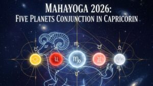 Five Planets Conjunction in Capricorn 2026 Mahayoga Infographic