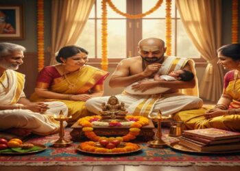 ನಾಮಕರಣ ಸಂಸ್ಕಾರದ ಚಿತ್ರ - ಮಗುವಿಗೆ ಹೆಸರಿಡುವ ಸಂಪ್ರದಾಯ