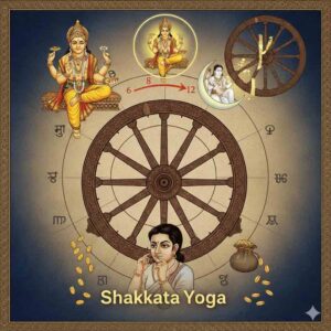 Shakata Yoga Caused by Jupiter and Moon with Vedic astrology reference