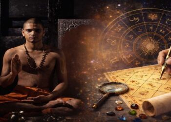 ಶೀರೂರು ಮಠದ ವೇದವರ್ಧನ ತೀರ್ಥರು ಧ್ಯಾನ ಭಂಗಿಯಲ್ಲಿ ಆಸೀನರಾಗಿರುವ ಚಿತ್ರ ಮತ್ತು ಪೀಠಾಧ್ಯಕ್ಷ ಯೋಗವನ್ನು ಸೂಚಿಸುವ ಸಾಂಕೇತಿಕ ಜಾತಕದ ಕೊಲಾಜ್