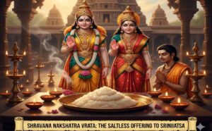 ಒಪ್ಪಿಲಿಯಪ್ಪನ್ ದೇವಸ್ಥಾನದ ಶ್ರವಣ ನಕ್ಷತ್ರ ವ್ರತದ ಉಪ್ಪಿಲ್ಲದ ನೈವೇದ್ಯ ಮತ್ತು ದೀಪಾರಾಧನೆಯ ಚಿತ್ರ