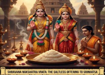 ಒಪ್ಪಿಲಿಯಪ್ಪನ್ ದೇವಸ್ಥಾನದ ಶ್ರವಣ ನಕ್ಷತ್ರ ವ್ರತದ ಉಪ್ಪಿಲ್ಲದ ನೈವೇದ್ಯ ಮತ್ತು ದೀಪಾರಾಧನೆಯ ಚಿತ್ರ