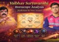 Vaibhav Suryavanshi horoscope analysis with astrologer Venu Swamy and cricket background