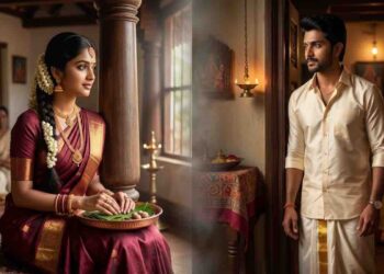 traditional-south-indian-newly-married-couple-separated-during-ashadha-masa-kannada-culture