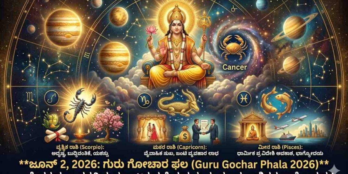 Guru Gochar 2026 Jupiter transit in Karka Rashi predictions for Scorpio Capricorn and Pisces horoscope