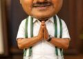 Bobblehead-style HD Kumaraswamy illustration representing the 2028 Karnataka Chief Minister prediction based on astrological analysis.